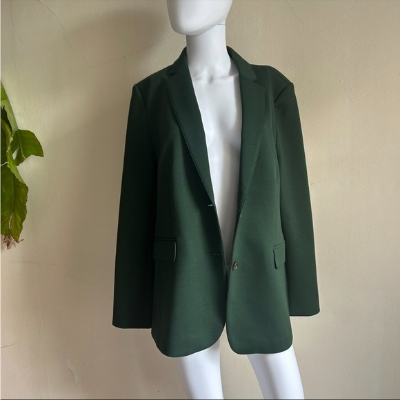 Ann Taylor Forest Green Two-Button Blazer - Size 12 - Picture 6 of 9